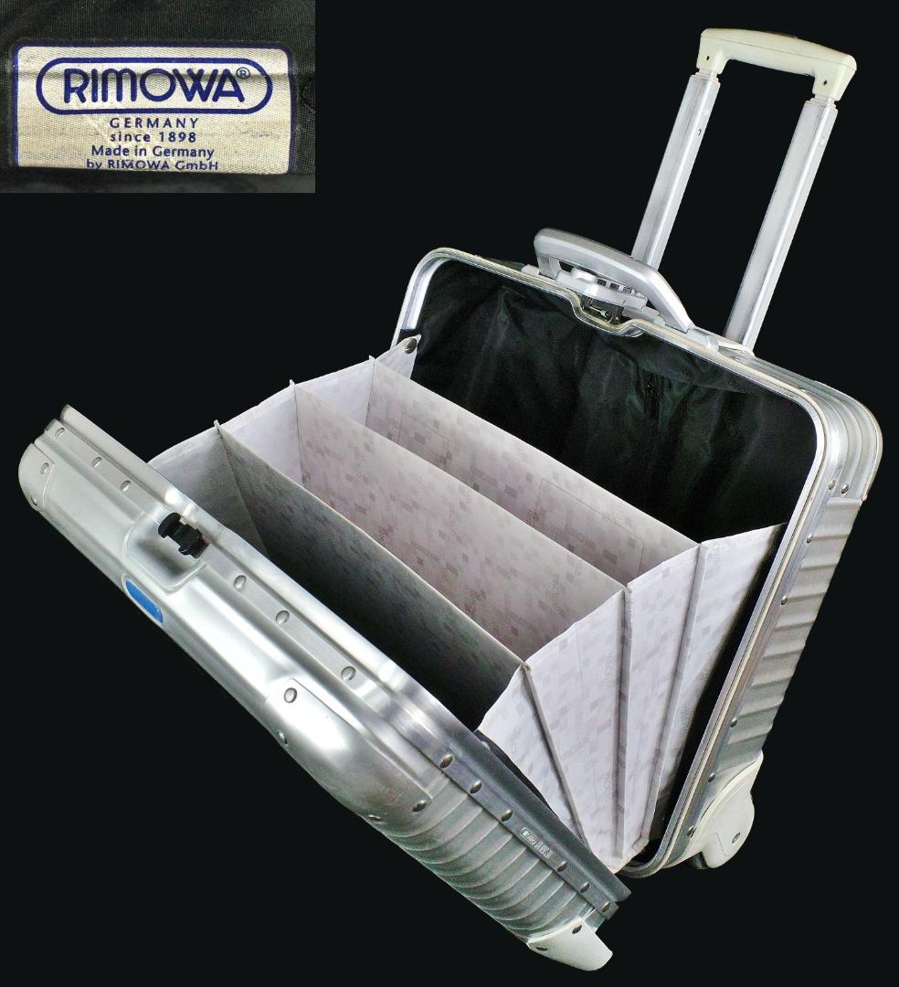 リモワ 廃盤『TOPAS/トパーズ』2輪 ビジネス・トロリー（W青ロゴ）28L