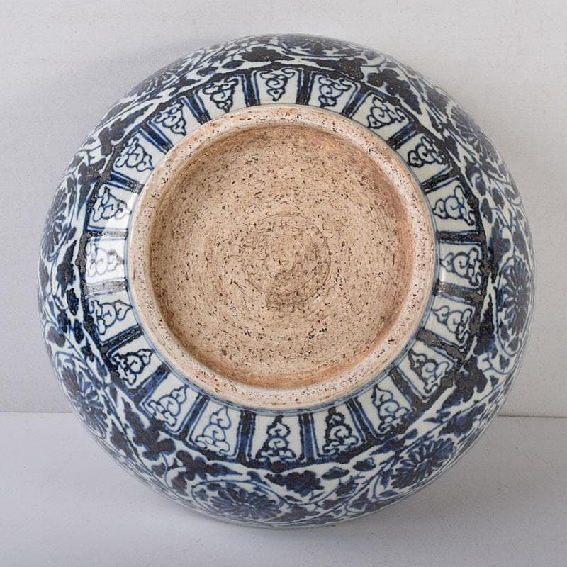 中国　青花　纏枝花弁文　大鉢　M　R8190