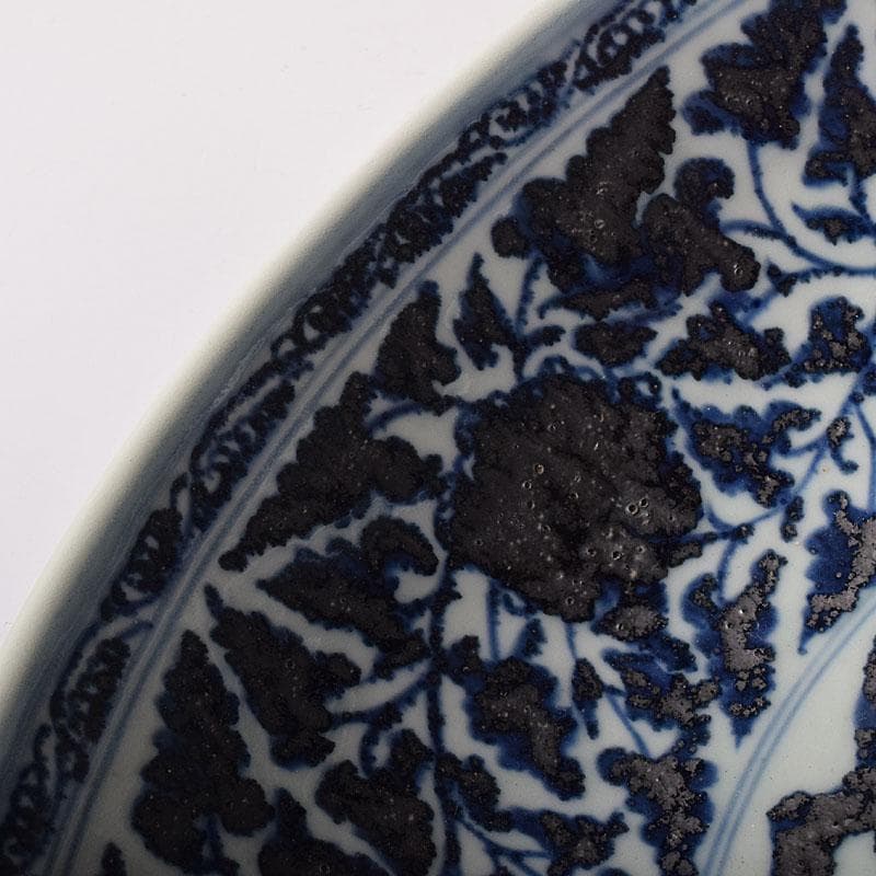 中国　青花　纏枝花弁文　大鉢　M　R8190