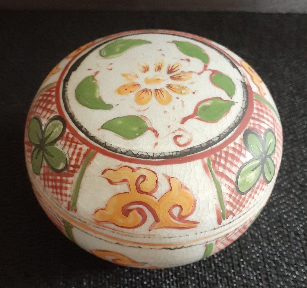 18c.～19c. 中国古美術 中国古陶磁器 古玩 南方系 色安南 紅安南 香合