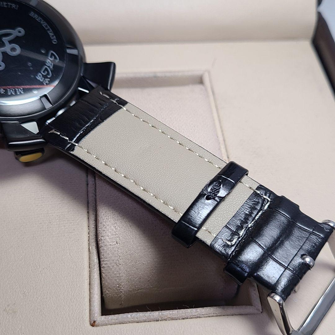 専用❗【未使用品】ガガミラノ　マヌアーレ48MM　社外レザーベルト　稼働品