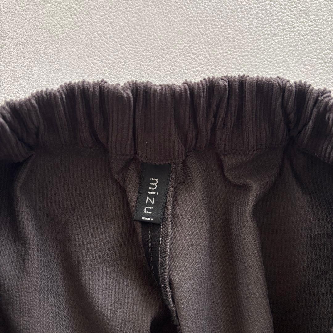 02252 ミズイロインド　コーデュロイ　ワイドパンツ　ブラウン