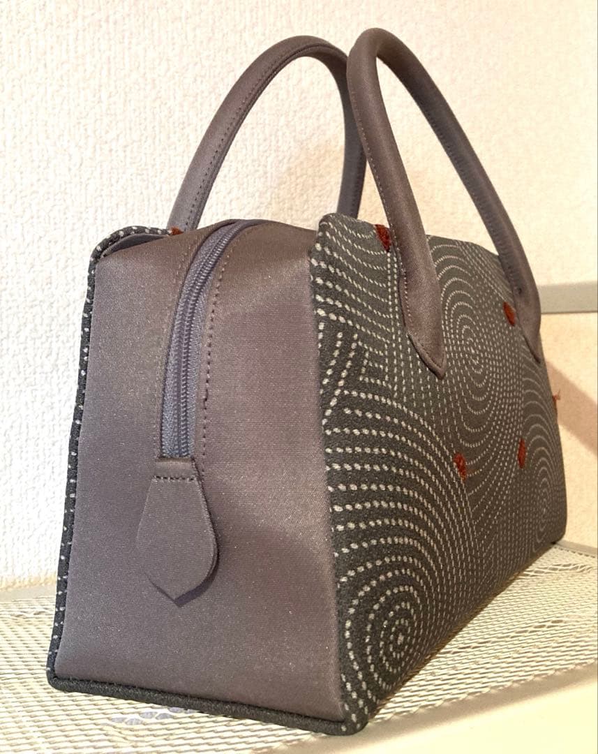 和装用バッグ グレー 渦巻き模様　未使用品