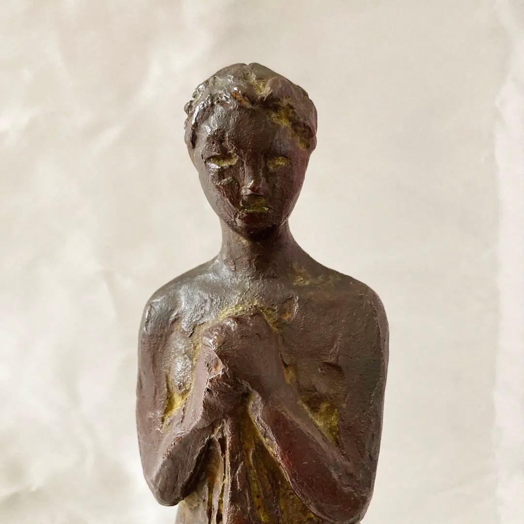 峯 孝氏作 『祈り』ブロンズ彫刻 約25cmの通販はau PAY マーケット