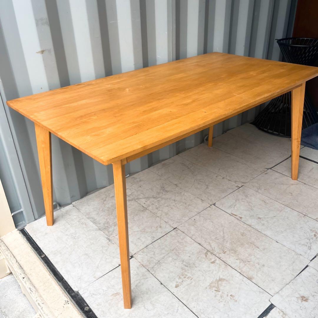 取付無料！モモナチュラル VIBO アルダー材天然木北欧風ダイニングテーブル✨