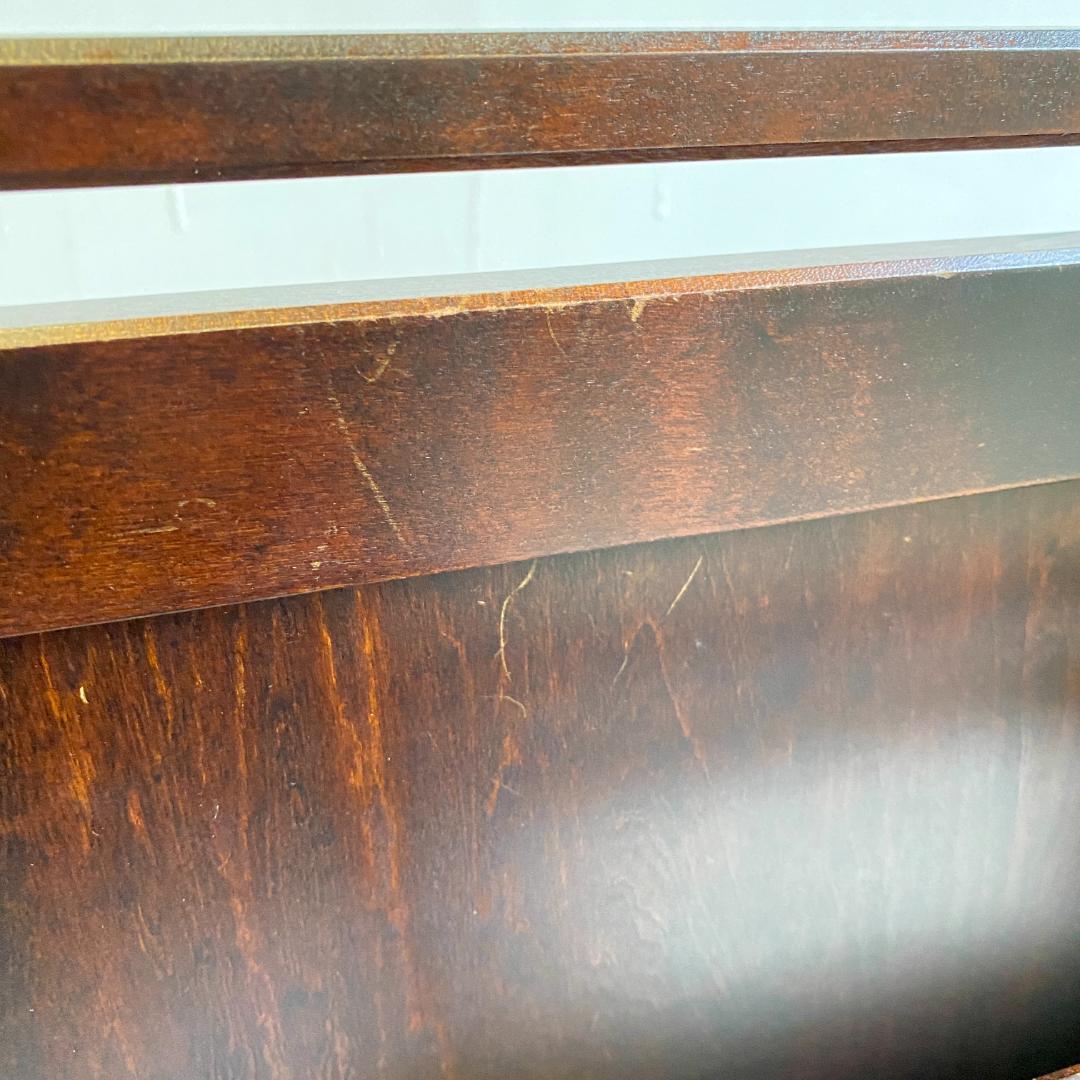 北海道民芸家具 木製ダークブラウンマガジンラック ラック 美品