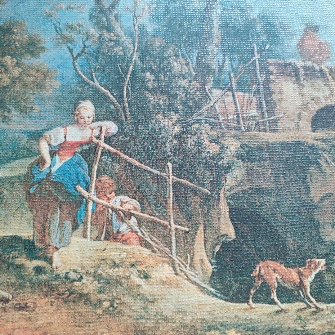 額装 フランス絵画 フランソワ・ブーシェ 「橋」