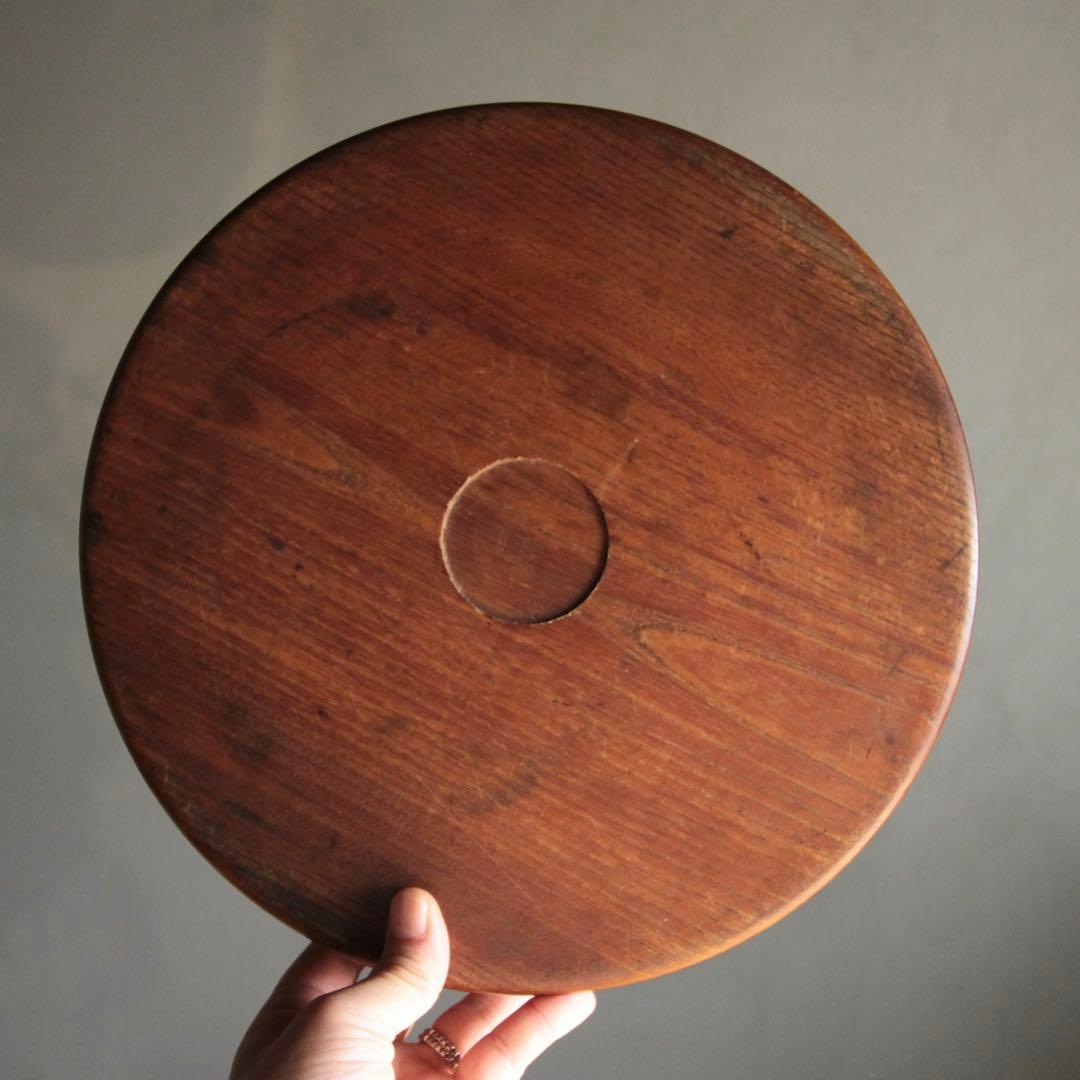 佳き木肌 くり抜き盆 古道具 アンティーク No.6