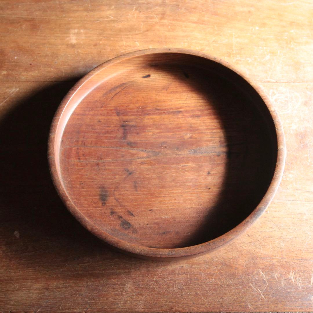 佳き木肌 くり抜き盆 古道具 アンティーク No.6