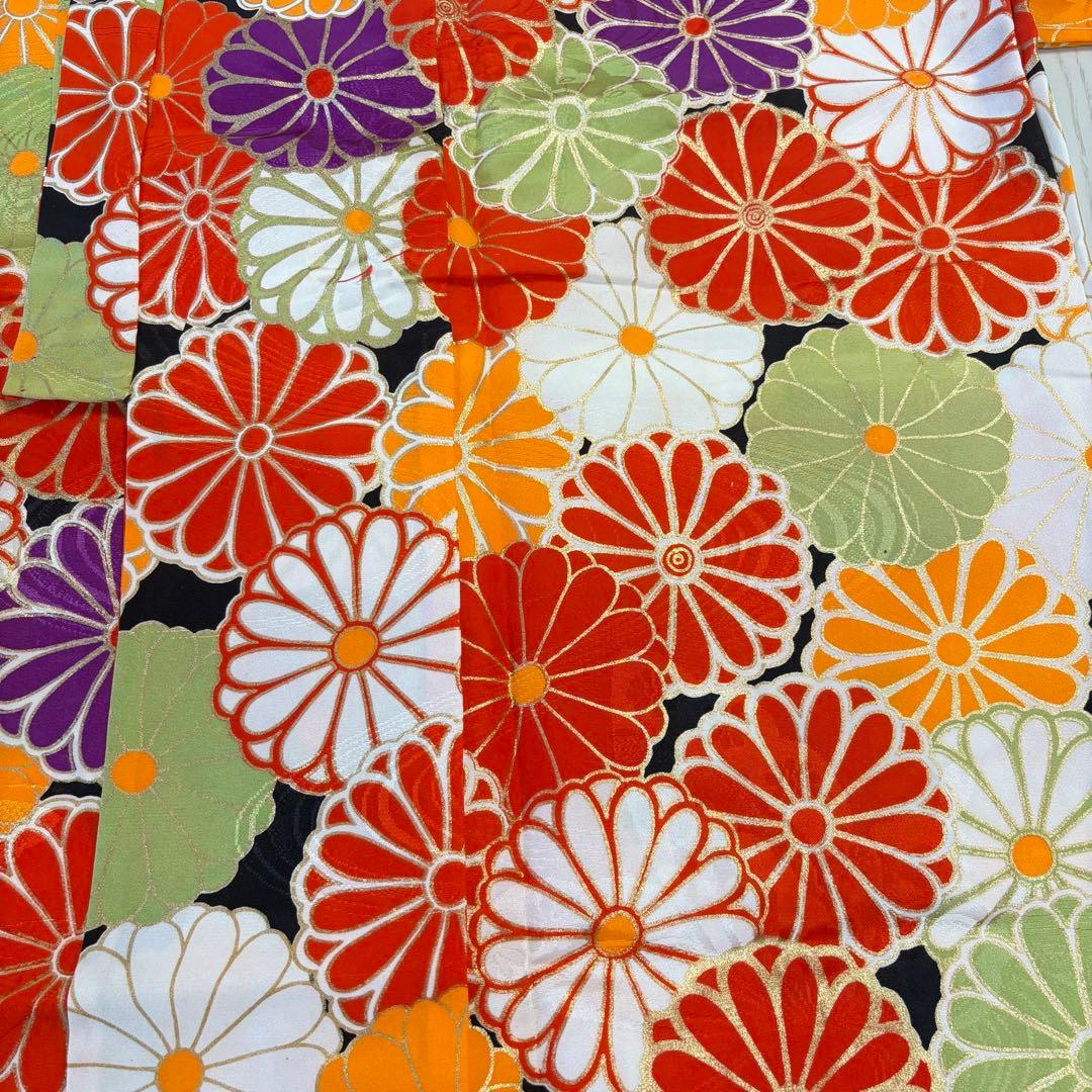 七五三 子供着物　5.7歳　花柄　美品