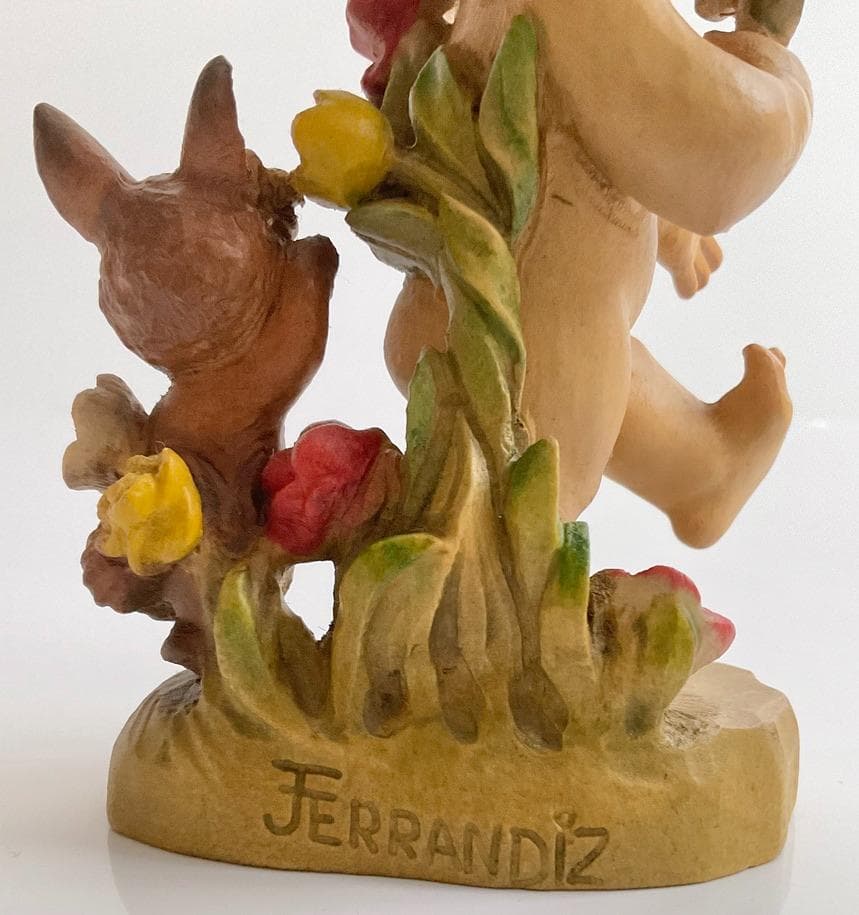 ANRI アンリ Nature Girl 木彫り人形 フェランディス 6インチ - メルカリ