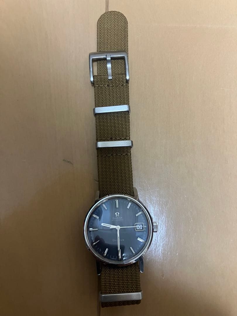 【OH済】オメガ ジュネーブ 自動巻 青文字盤Ref:166.070