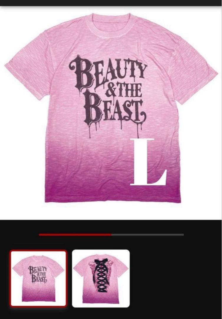 HYDE BEAUTY&THE BEAST 限定Tシャツ　ピンク　Lサイズ ミュージシャン HYDE BEAUTY & THE BEAST T-SHIRT (PINK)L