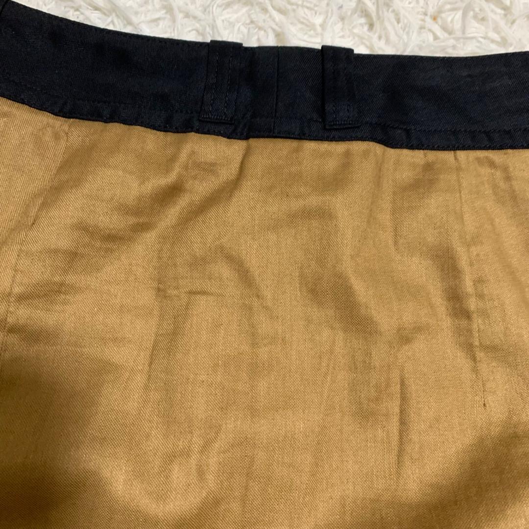 美品✨ドリスヴァンノッテン コットン リネン スカート サイドライン 34