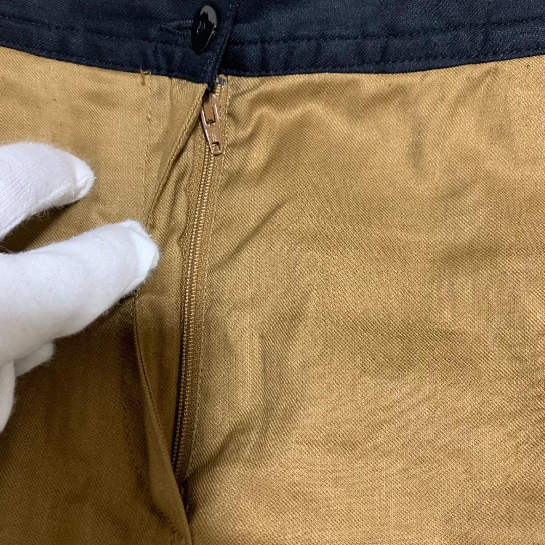 美品✨ドリスヴァンノッテン コットン リネン スカート サイドライン 34