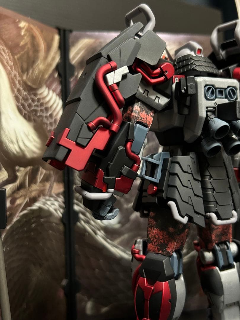 ＭＧ 1/100 真武者頑駄無 戦国の陣 黒衣大鎧 塗装品