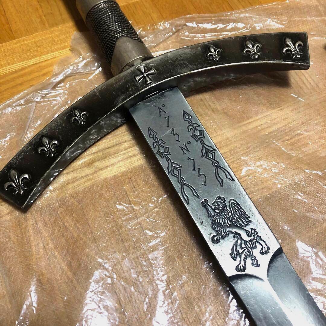 ＤＥＮＩＸ　刀剣　騎士団長ソード　西洋剣　洋刀　レプリカ　模造刀　シルバー　銀
