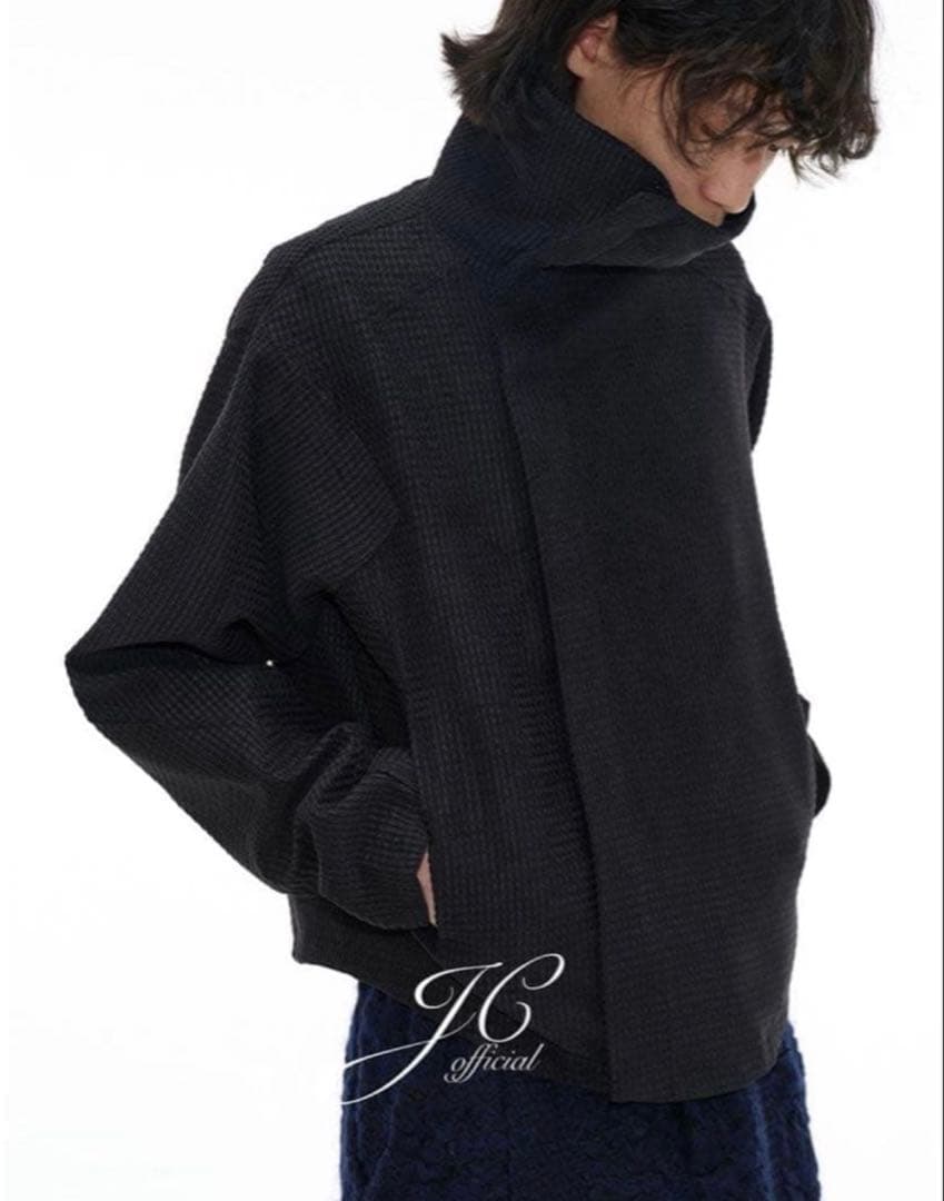 ジャケット・アウター JCAESAR Asymmetric Zipper Short Jacket