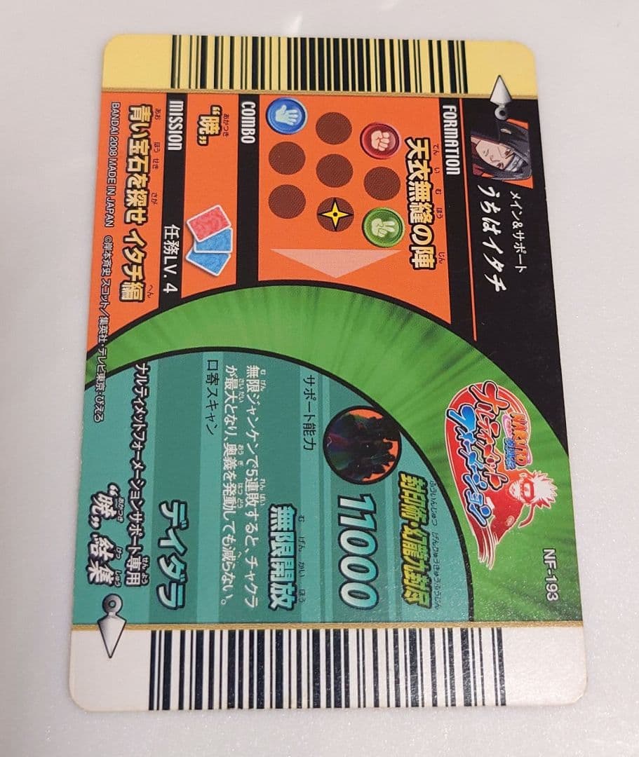 ナルティメットフォーメーション　うちはイタチ　NF-193　ホロ　NARUTO