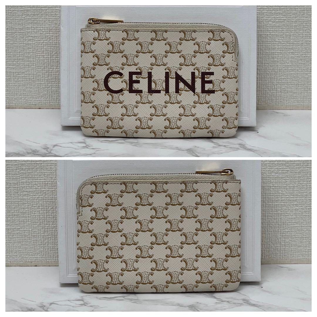 セリーヌ パース キュイル トリオンフ ケース ホワイト