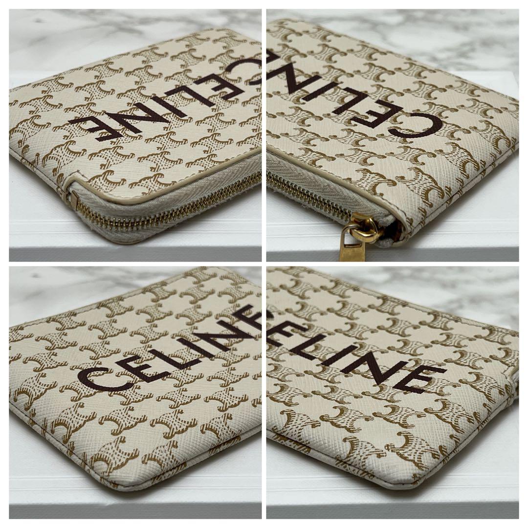 セリーヌ パース キュイル トリオンフ ケース ホワイト