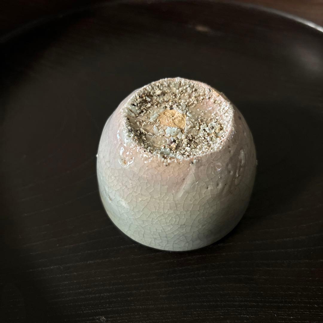 李朝白磁盃 酒器 骨董 アンティーク 古美術 ぐい呑み 検:白洲正子 秦