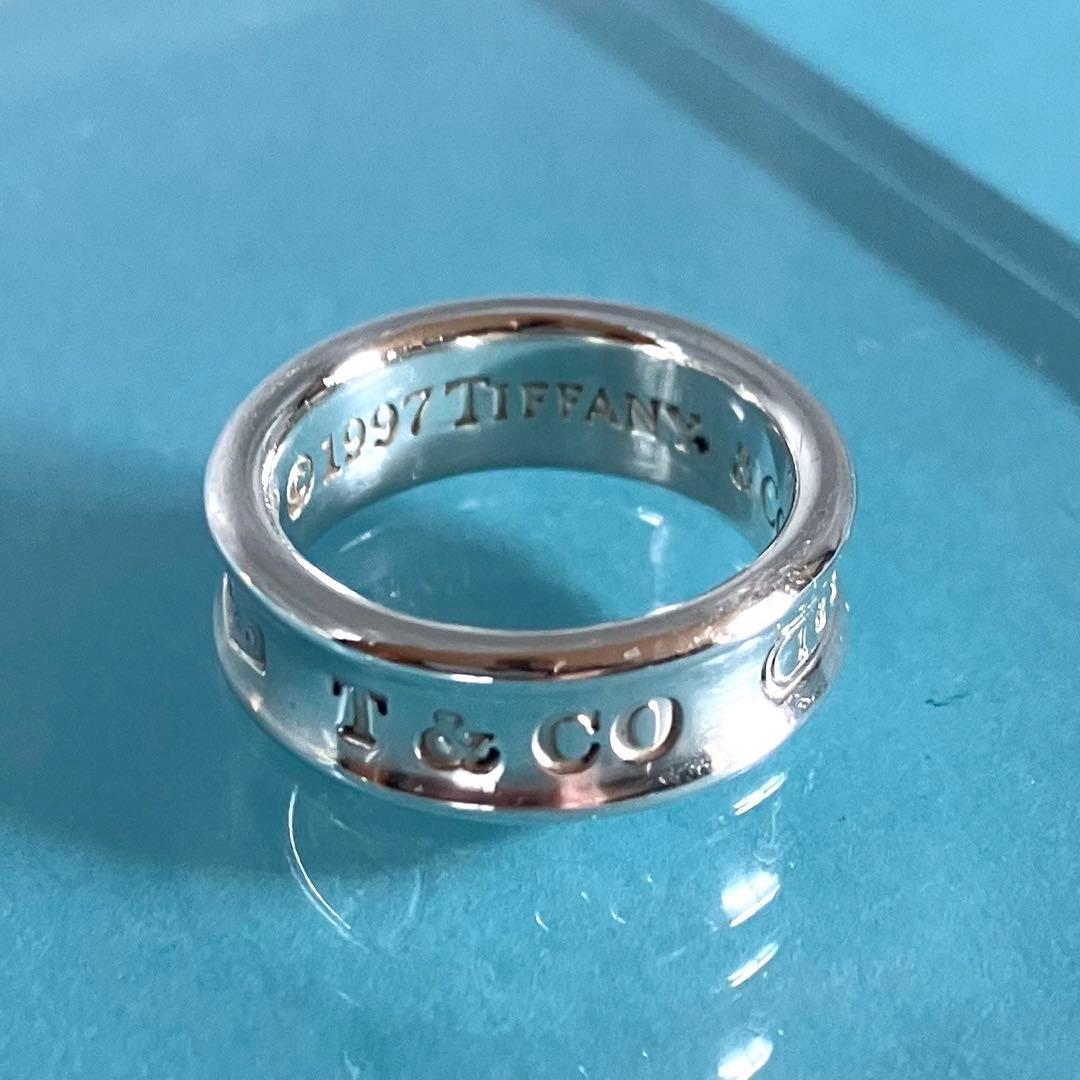 美品 TIFFANY＆Co ナローリング 1837 約10号 SV925 洗浄済