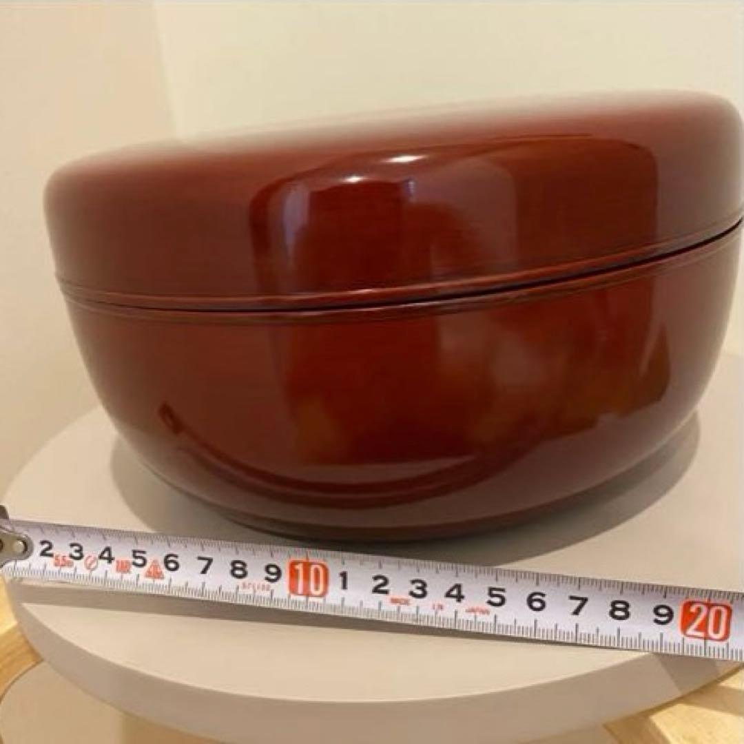 【花押あり】香川漆器　後藤塗　高松産　宗家後藤盆　喰籠　共箱　共布