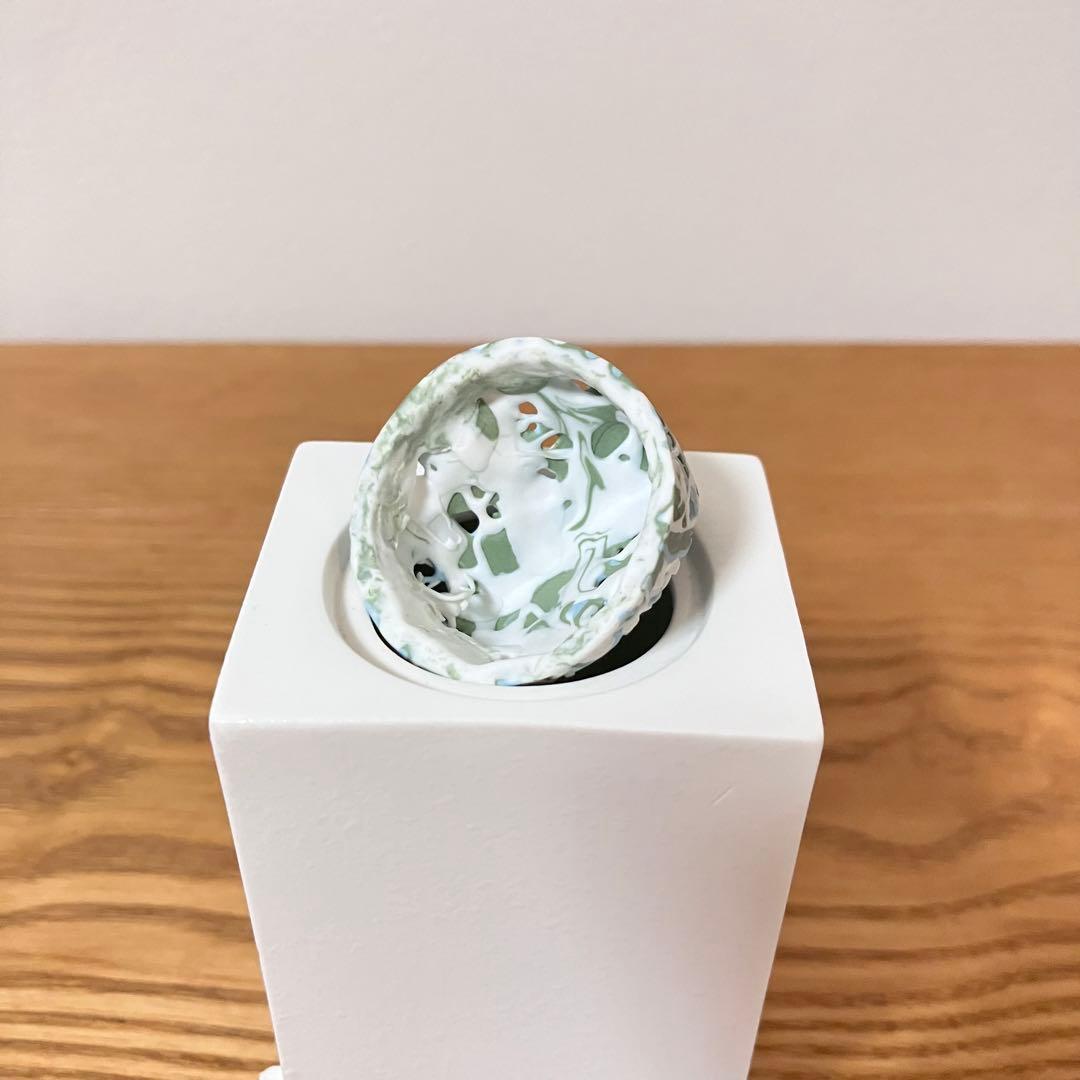 長江重和さん 白磁練上香炉 香炉 「香るかたち」