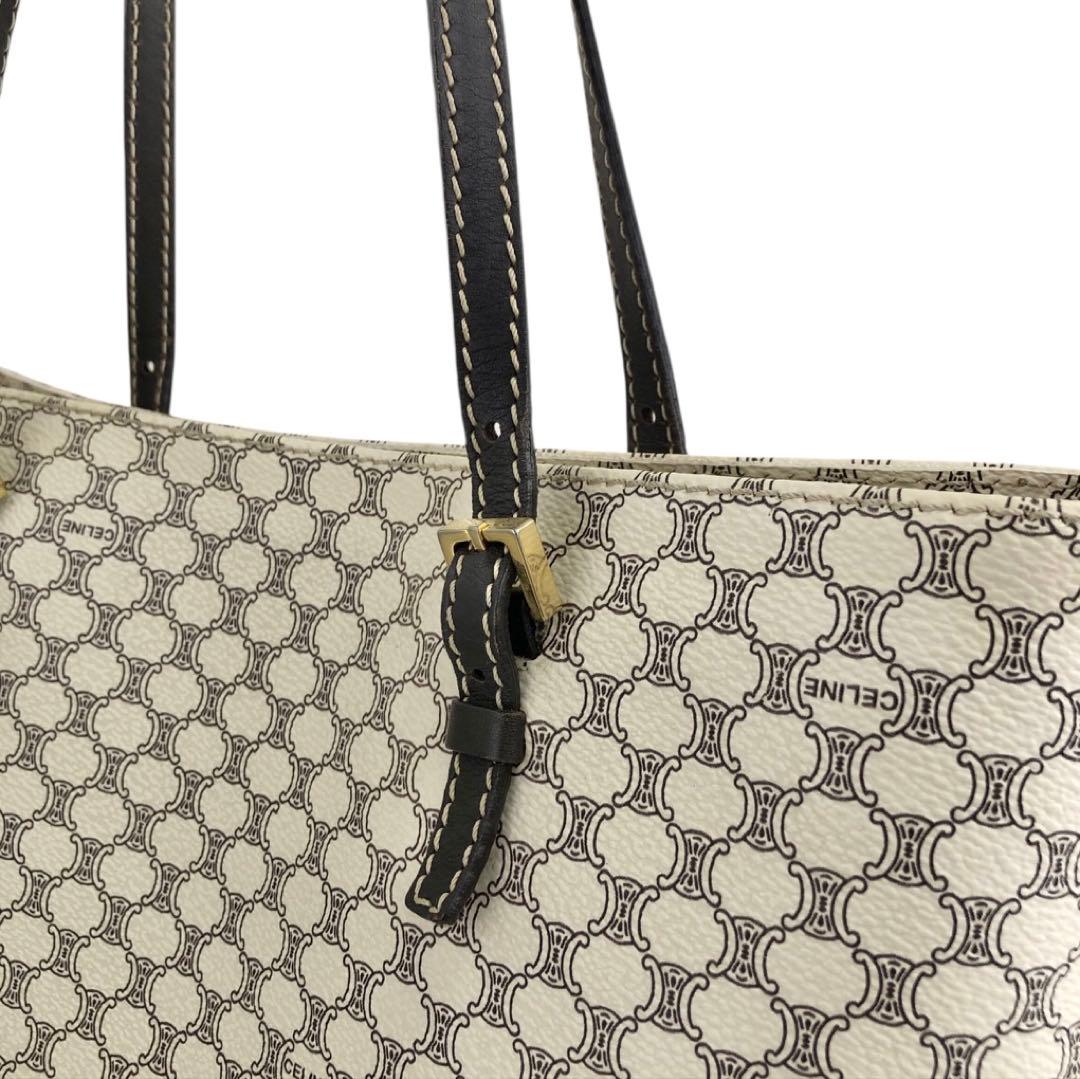 CELINE セリーヌ　ヴィンテージ　マカダム　ハニカムパターントートバッグ