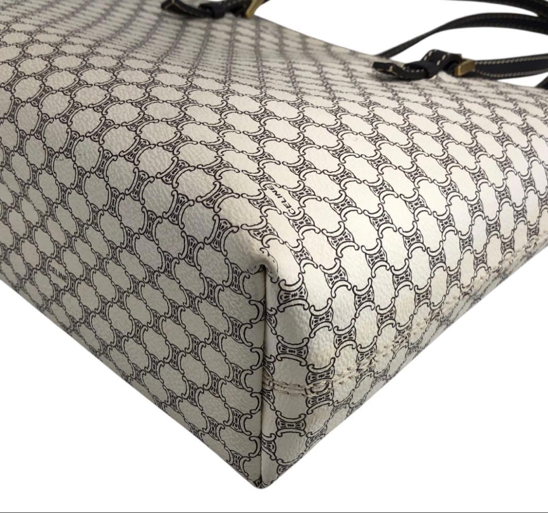 CELINE セリーヌ　ヴィンテージ　マカダム　ハニカムパターントートバッグ