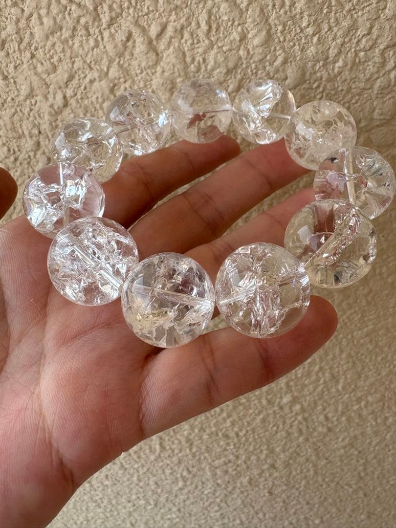 haruki様♡特大大玉♡ 20ミリ　クラック水晶　ブレスレット♡