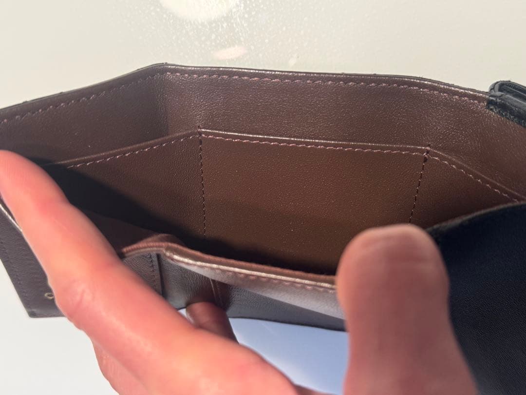 K*様 CHANEL キルティング ブラック 三つ折り財布