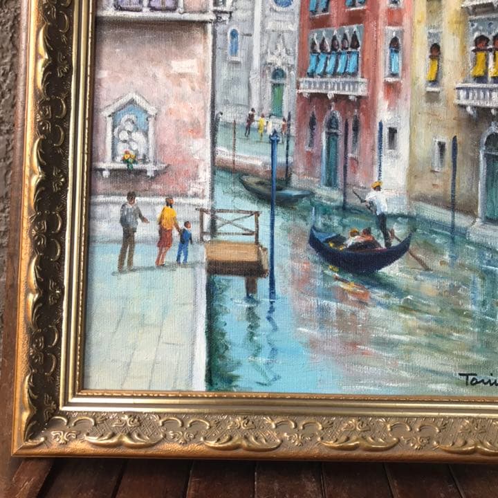 希少！ヴェネチア水の都絵画ビンテージ イタリアヨーロッパ欧州インテリア