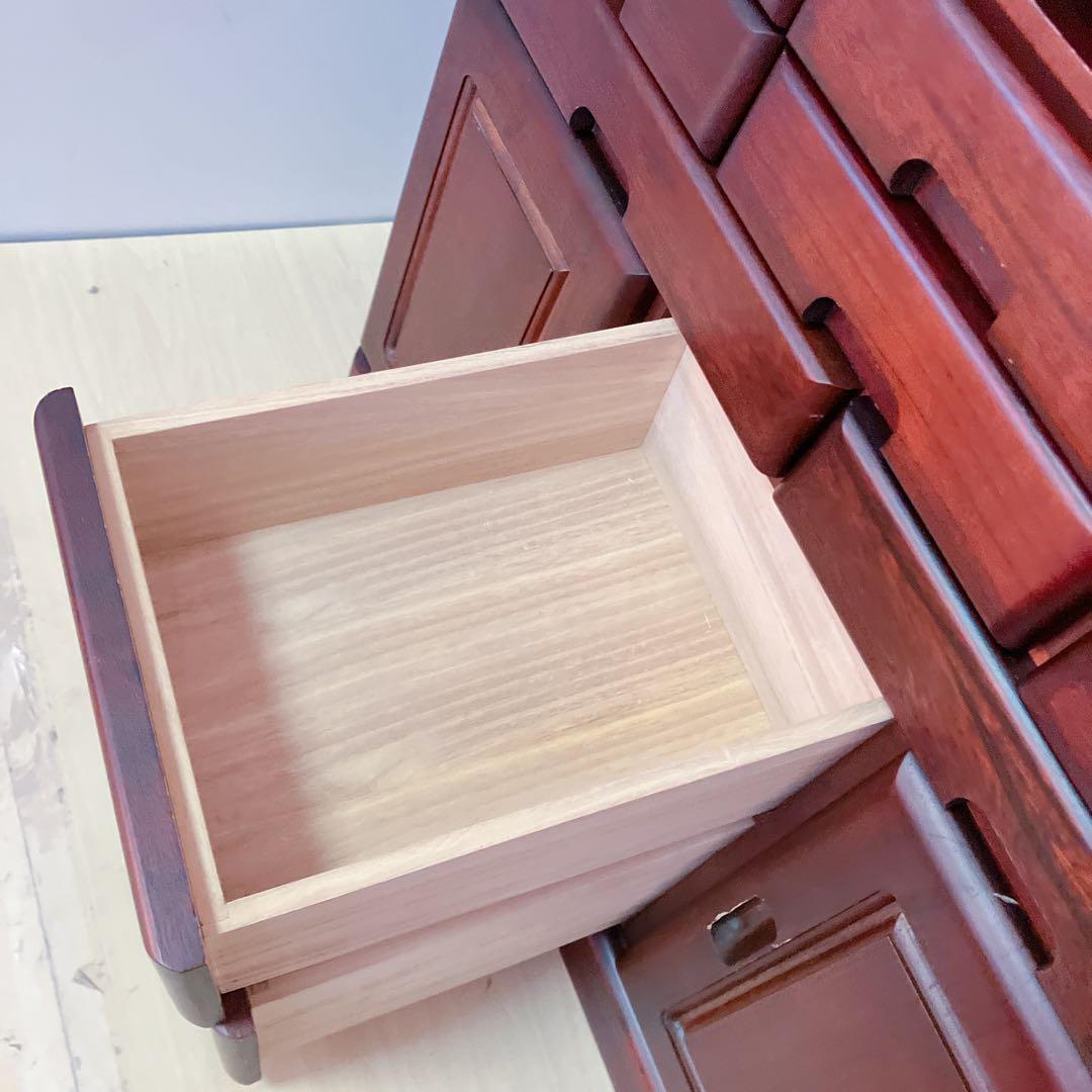 電話台 FAX台 キャビネット 12引き出し 2トビラ サイドチェスト