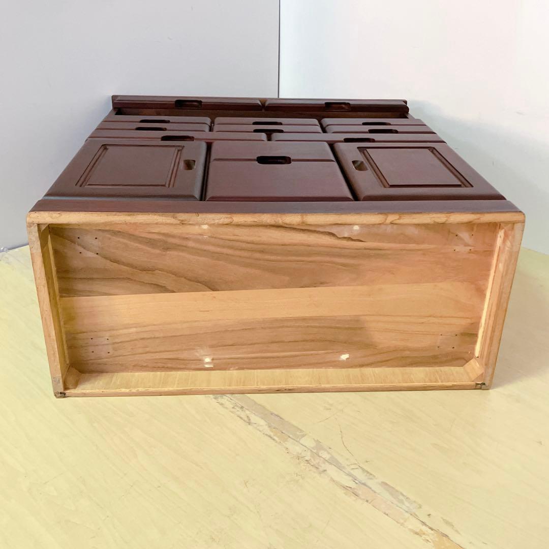 電話台 FAX台 キャビネット 12引き出し 2トビラ サイドチェスト