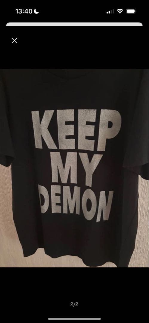 moneysex888 keep my demon tシャツ シルバー sサイズ