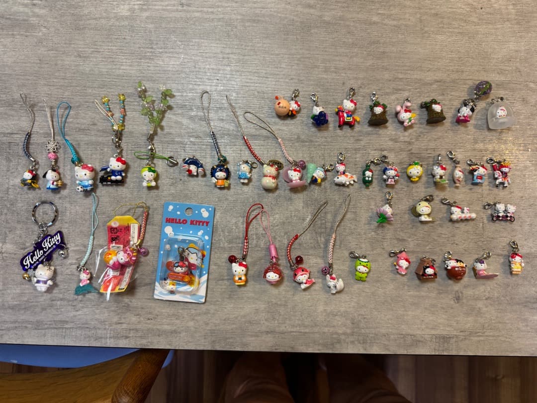 ハローキティ ご当地ストラップセット 根付 200個ぐらい 地域限定 その他