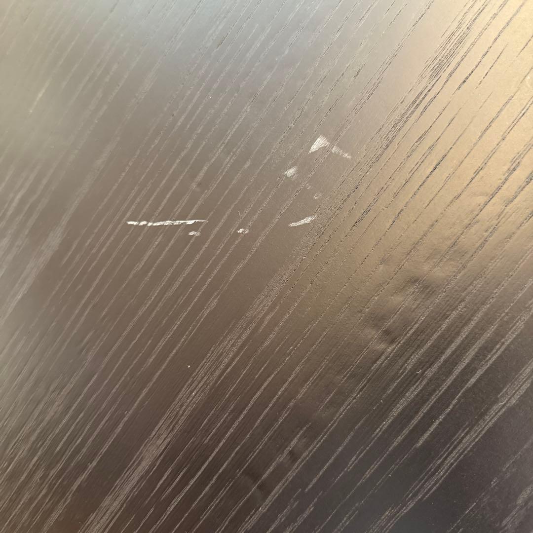 円形黒木製テーブル 金属脚付き アクタス ACTUS ローテーブル MAXXA 黒