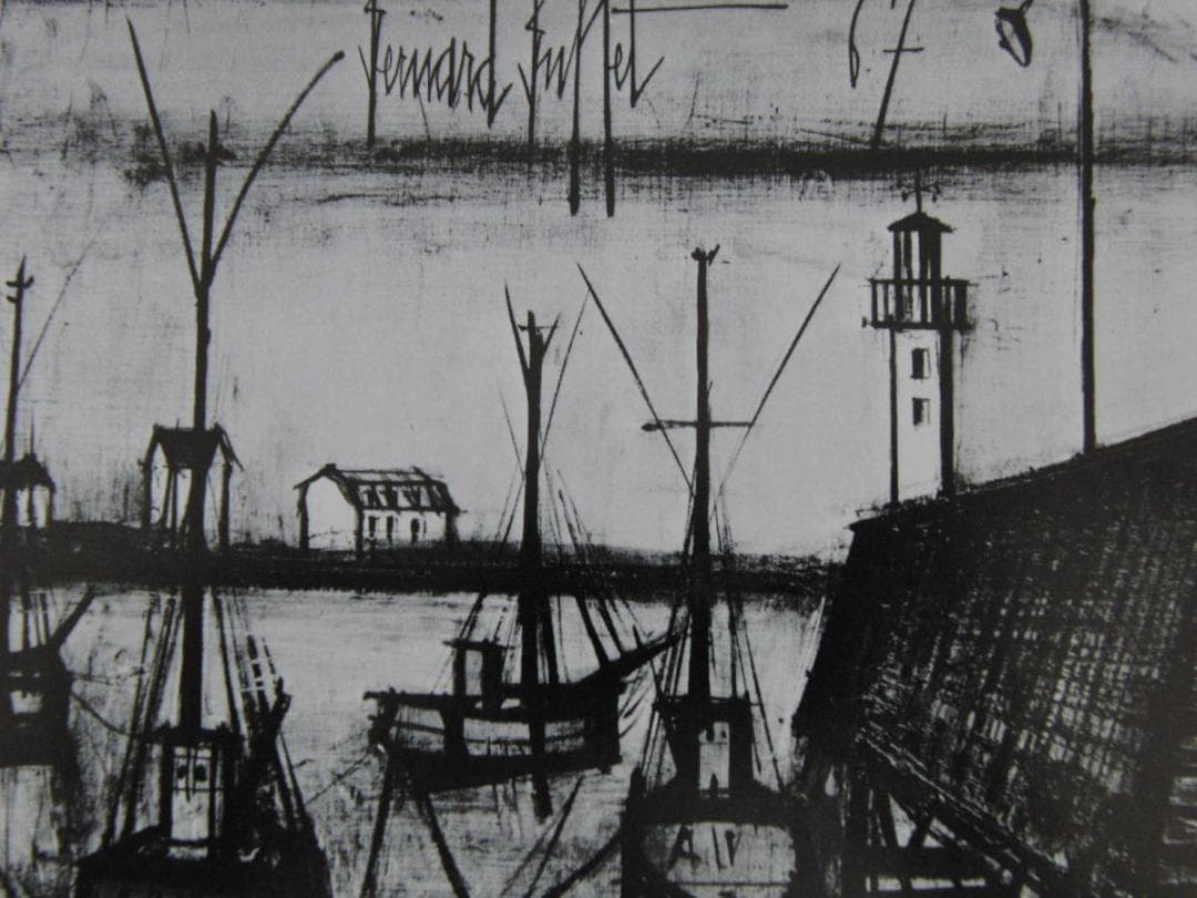 ベルナール・ビュッフェ【Maree】希少な額装用画集より、厳選、新品額装