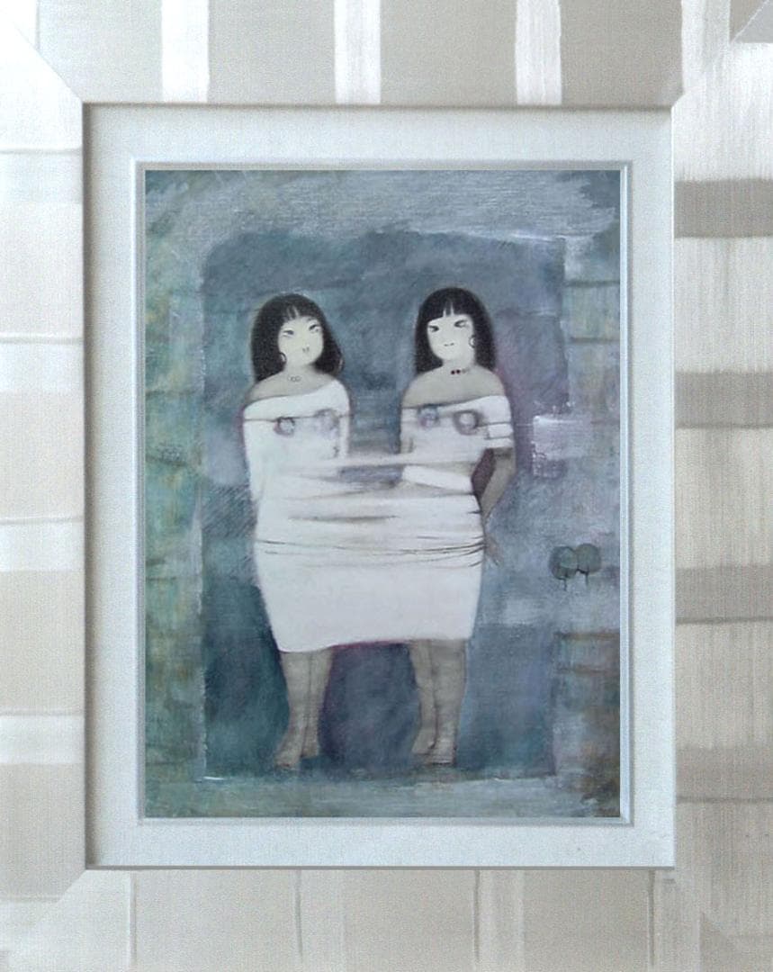 油絵 菅家令子 絵 絵画 インテリア F6-102023 人物 女性像