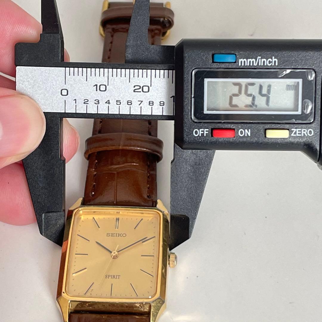稼動品　SEIKO セイコー　SPIRIT ゴールド　スクエア　タンク　腕時計