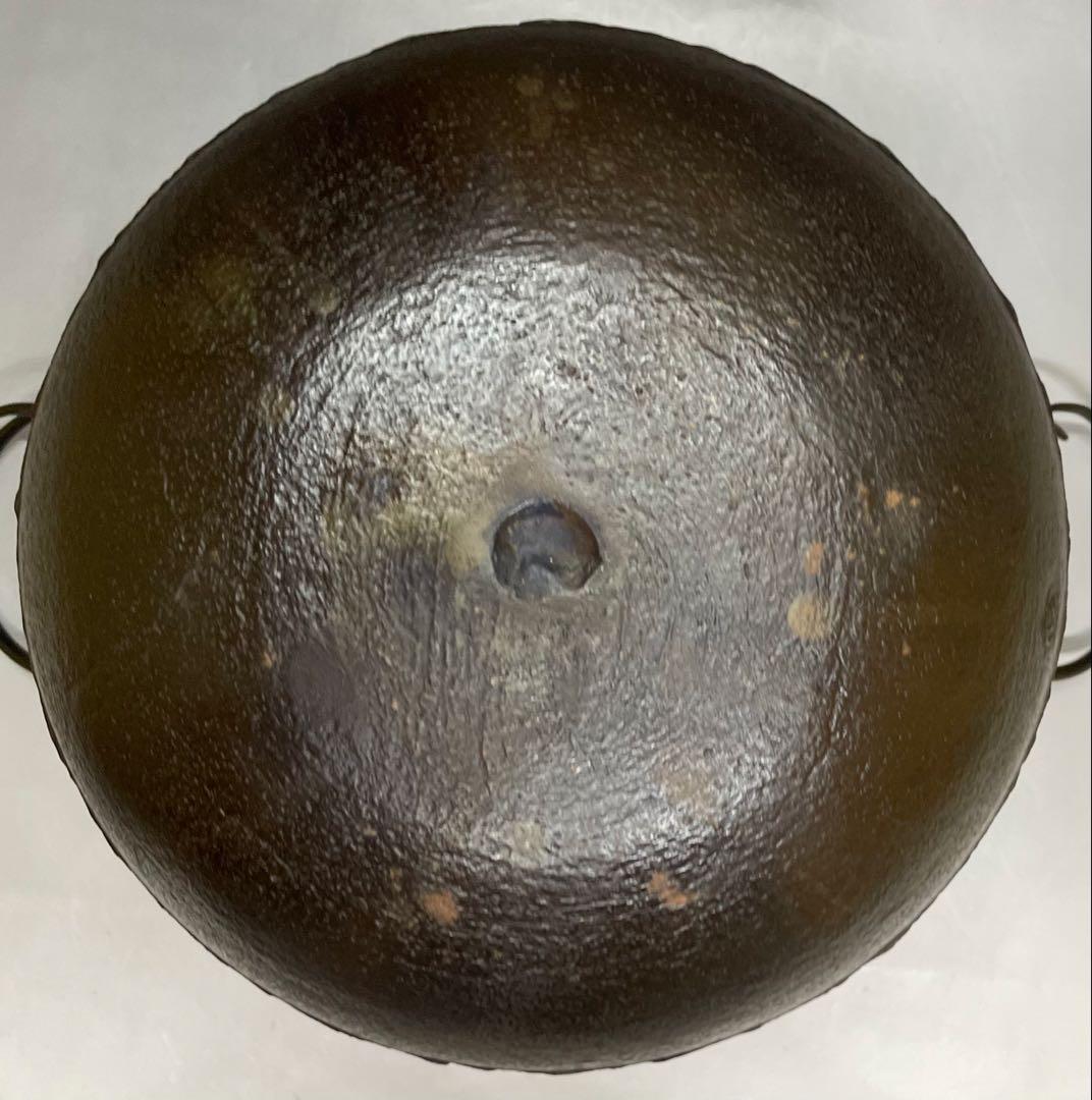 人間国宝 高橋敬典 真形釜 釜釻 共箱 T591
