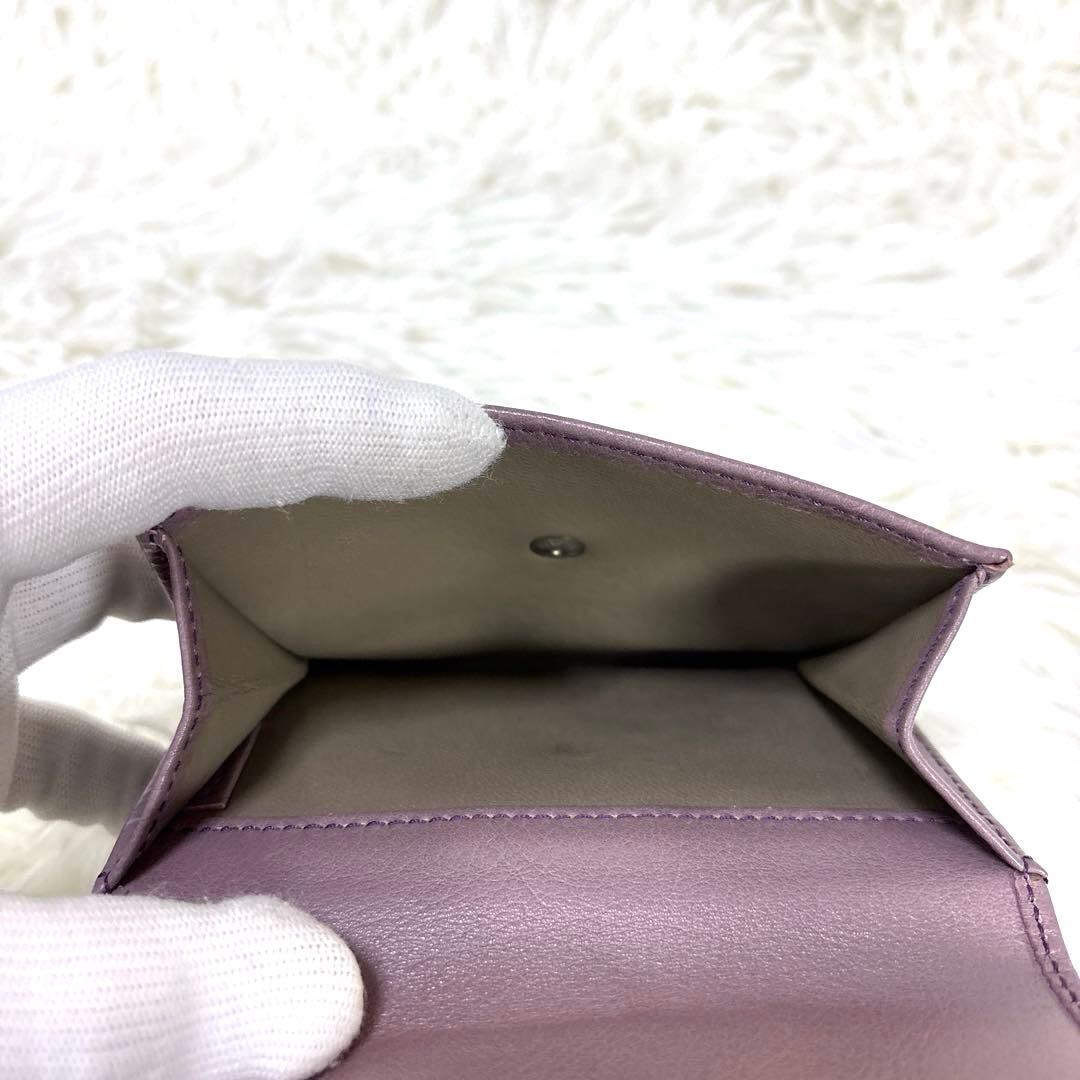 美品✨現行人気カラー　HIROFU センプレ　折財布　モーブ　ソフトバケッタ