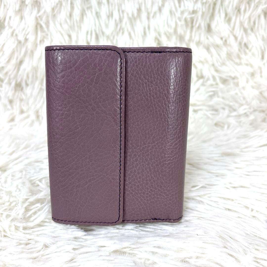 美品✨現行人気カラー　HIROFU センプレ　折財布　モーブ　ソフトバケッタ