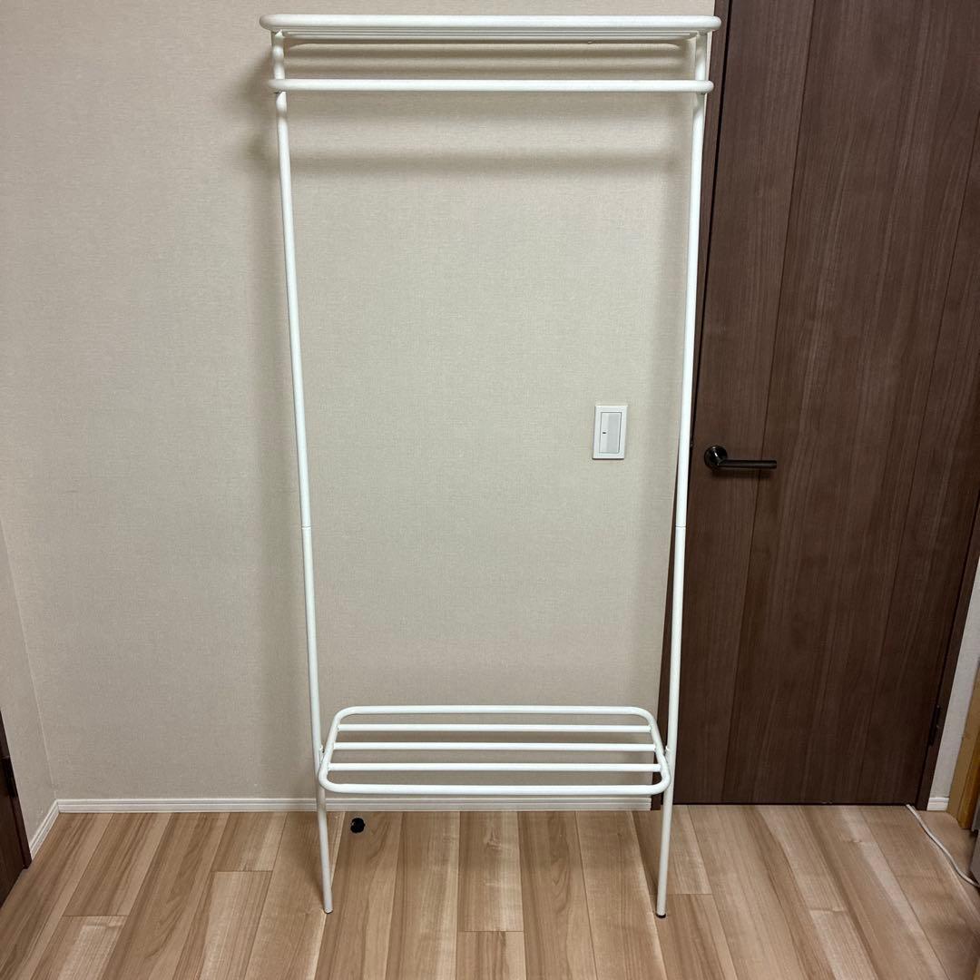 ヴィンテージ 木製サイドテーブル 引き出し／扉収納付き 剥離 机