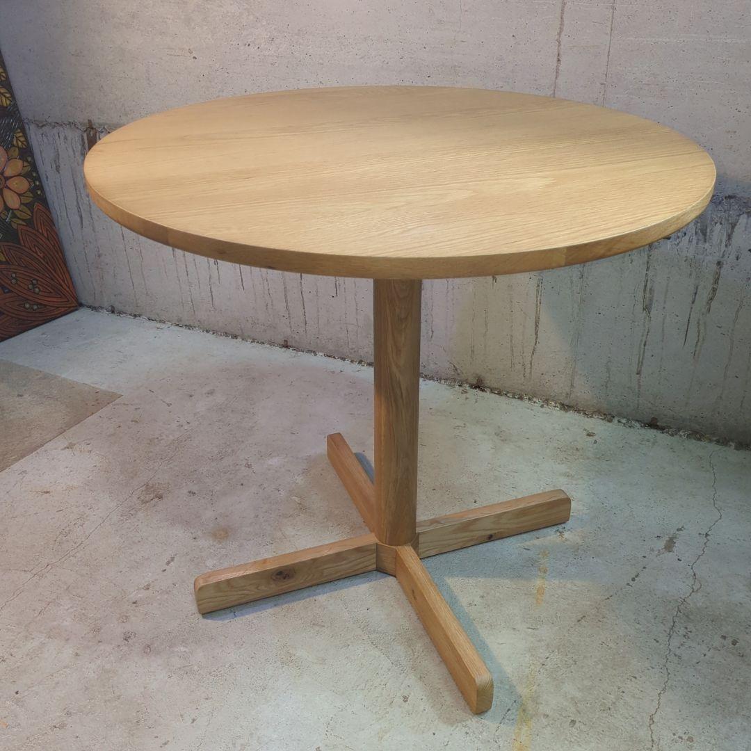 美品！unico LENKI ラウンドテーブル 80 ナチュラル 北欧 25年製