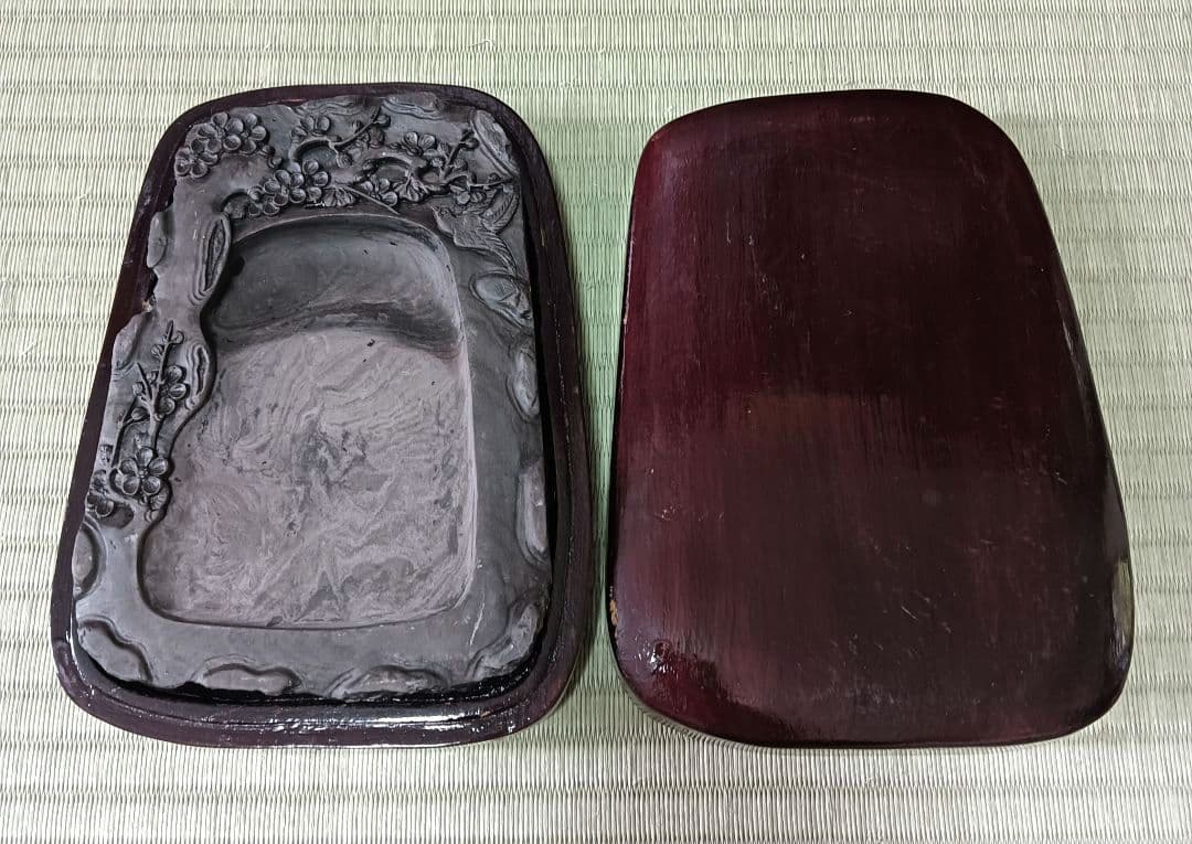 極上貴重珍品] 中国 清時代文房四宝。文房具 清時代麻子坑鳳凰端溪硯