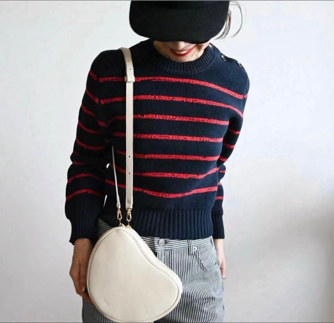 chiiiibag レザー ハート ショルダー　ホワイト