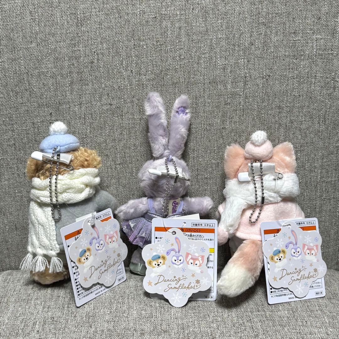 東京ディズニーシーダンシングスノーフレークスぬいぐるみバッジ3体セット